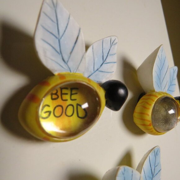 Unique Bee (3) Magnets (bubble acrylic) BEE GOOD, BEE HAPPY, BEE SWEET - Picture 3 of 11